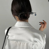 Punk Metal Opal Stone Chinese Vintage Hair Stick for Women