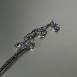 Punk Metal Opal Stone Chinese Vintage Hair Stick for Women
