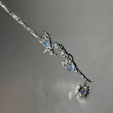 Punk Metal Opal Stone Chinese Vintage Hair Stick for Women