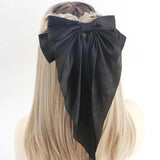8-Inch Adult Big Bow Hairpin Solid Satin Girl's Hair Accessories