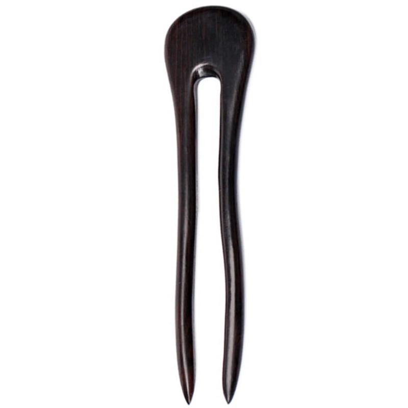 Wood U Shaped Hair Sticks Forks Wooden Hairpins Clips Women Girls Hair Bun Maker