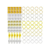 100Pcs Hair Coil Dreadlocks Beads Cuffs Braiding Clips