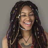 100Pcs Hair Coil Dreadlocks Beads Cuffs Braiding Clips