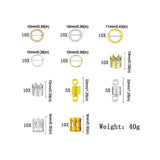 100Pcs Hair Coil Dreadlocks Beads Cuffs Braiding Clips