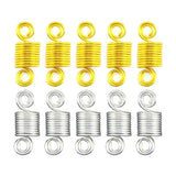 100Pcs Hair Coil Dreadlocks Beads Cuffs Braiding Clips