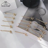 Minimalist Letter Hairpin Wild Metal One-word Clip Female Headgear