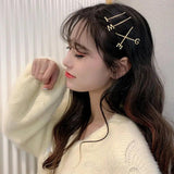 Minimalist Letter Hairpin Wild Metal One-word Clip Female Headgear