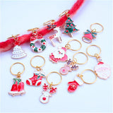 3pcs Christmas Hair Rings for Braids Deer Santa Hair Accessories