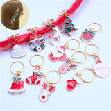 3pcs Christmas Hair Rings for Braids Deer Santa Hair Accessories