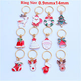 3pcs Christmas Hair Rings for Braids Deer Santa Hair Accessories
