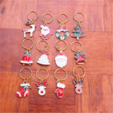 3pcs Christmas Hair Rings for Braids Deer Santa Hair Accessories