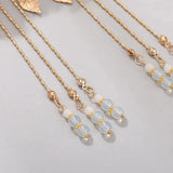 Floral Leaf Pearl Tassel Hairpins Clips for Wedding