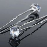 20pcs Bridal Wedding Hair Jewelry Single Clear Crystal Hair Pins Clips