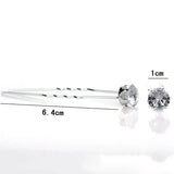 20pcs Bridal Wedding Hair Jewelry Single Clear Crystal Hair Pins Clips