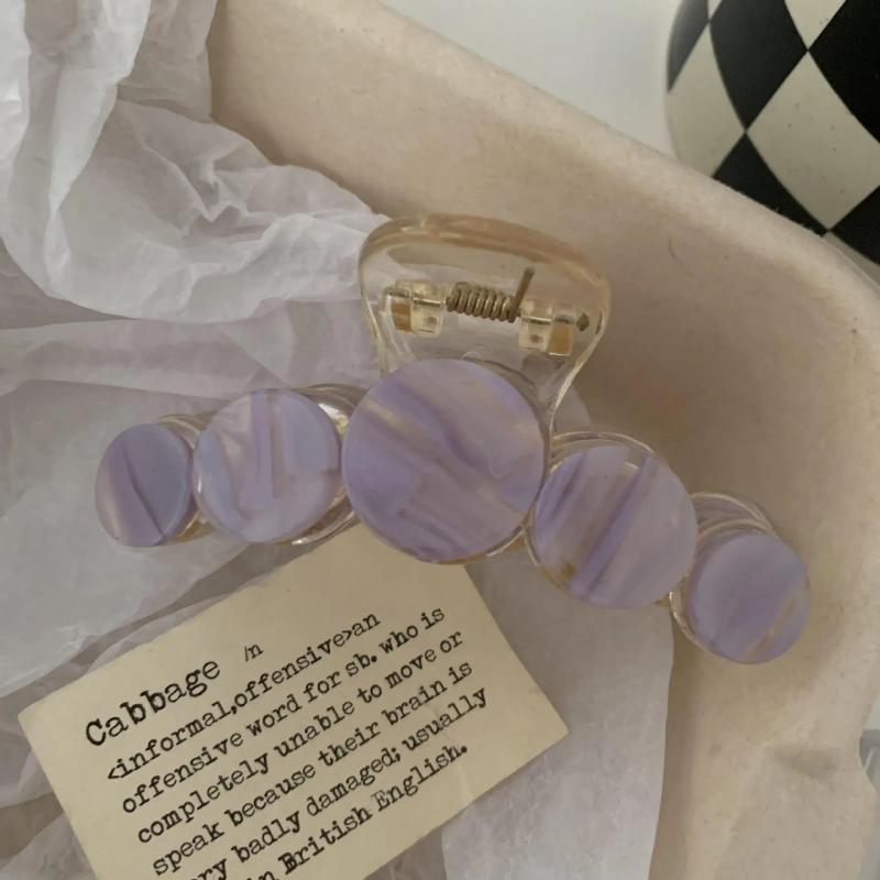 Geometrical Marbling Acetic Acid Shark Clip Hair Accessories
