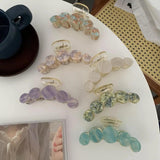 Geometrical Marbling Acetic Acid Shark Clip Hair Accessories