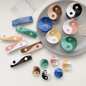 Spring Retro Yin Yang Tai Chi Hair Claw Hairpin for Women