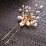 Rose Silver Hair Accessories Wedding Pearl Rhinestone Hair Clips Bridal Hair Jew