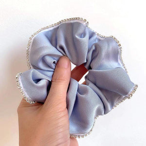 Satin Rhinestone Large Intestine Ring Hair Rubbing Headband