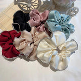 Satin Rhinestone Large Intestine Ring Hair Rubbing Headband