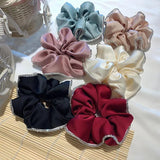 Satin Rhinestone Large Intestine Ring Hair Rubbing Headband