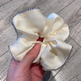 Satin Rhinestone Large Intestine Ring Hair Rubbing Headband
