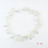 Hand Woven Bridal Pearl Crystal Hair Band Wedding Accessories