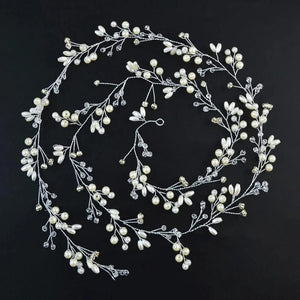 Hand Woven Bridal Pearl Crystal Hair Band Wedding Accessories