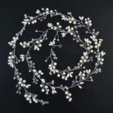 Hand Woven Bridal Pearl Crystal Hair Band Wedding Accessories