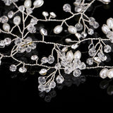 Hand Woven Bridal Pearl Crystal Hair Band Wedding Accessories