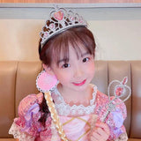 5Pcs Girls Princess Crown Tiara Set Kids Hair Ornament Dress Party Headband