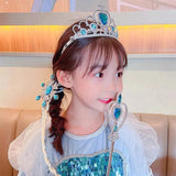 5Pcs Girls Princess Crown Tiara Set Kids Hair Ornament Dress Party Headband