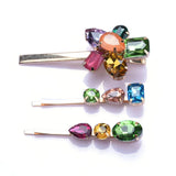 Vintage Colorful Crystal Hairpins Barrettes Headwear Hair Accessories