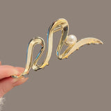 Large metal shark clip hairpin for women