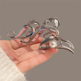 Large metal shark clip hairpin for women