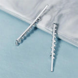 2Pcs CZ Hair Clips Crystal Hairpin Bridal Barrettes Wedding Accessories