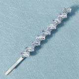 2Pcs CZ Hair Clips Crystal Hairpin Bridal Barrettes Wedding Accessories