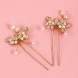 Bride Hair Sticks Rhinestone Pearl Headwear for Women