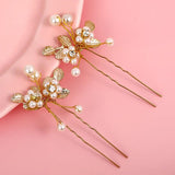 Bride Hair Sticks Rhinestone Pearl Headwear for Women