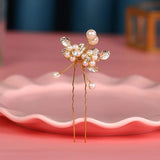 Bride Hair Sticks Rhinestone Pearl Headwear for Women