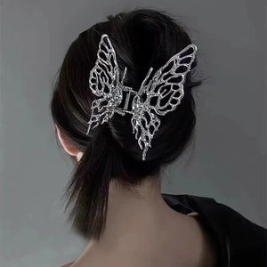 Light Hairpin Metal Butterfly Grab Clip Curly Hair Headdress Party Female