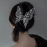 Light Hairpin Metal Butterfly Grab Clip Curly Hair Headdress Party Female