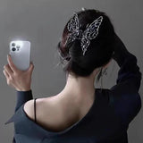 Light Hairpin Metal Butterfly Grab Clip Curly Hair Headdress Party Female