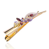 Vintage Flower Hair Clip Enamel Hairpin Banquet Hair Claw