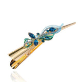 Vintage Flower Hair Clip Enamel Hairpin Banquet Hair Claw