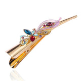 Vintage Flower Hair Clip Enamel Hairpin Banquet Hair Claw