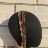Colorful Rhinestone Hair Chain Headband Bling Crystal Tassel Hair Hoop