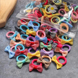 20Pcs/Set Baby Colorful Bow Headband Girl Elastic Hair Accessories