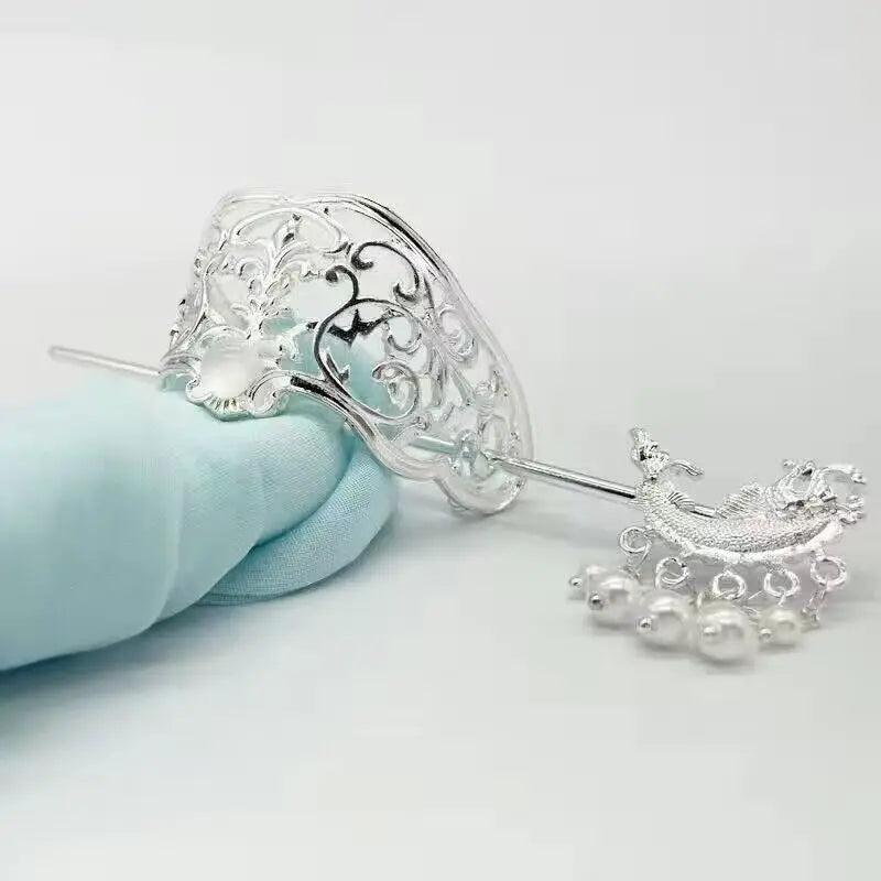 Antique Metal Flowers Hairpin Hanfu Accessories