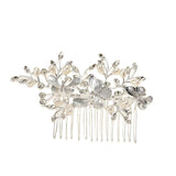 Pearl Rhinestone Bridal Hair Comb Butterfly Headpiece